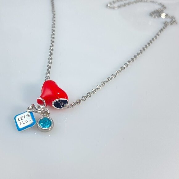 Sterling Silver Balloon "U & I Let's Fly..." with Birthstone Dangle Charm - Picture 5 of 8